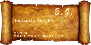 Buchwald Gordon névjegykártya